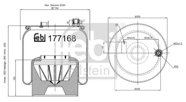 Bellow, air suspension